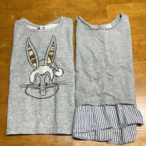 Two girl’s thick/warm t-shirts from Gap size s (6-7)